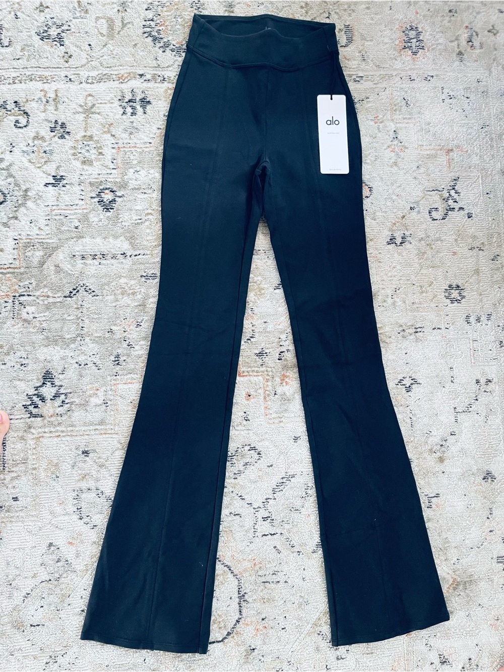 ALO Yoga Black Flared High-Rise Leggings
